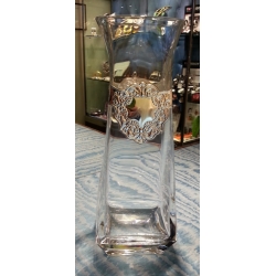 Vaso cristallo e argento